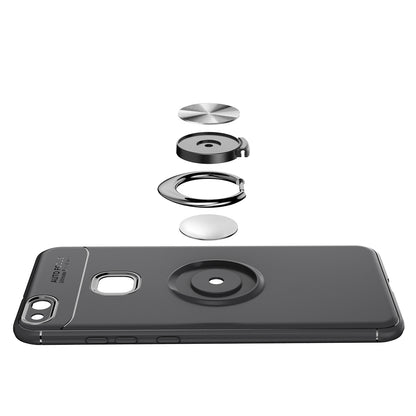 Finger Ring Kickstand TPU Case for Huawei P10 Lite (Built-in Magnetic Holder Metal Sheet)