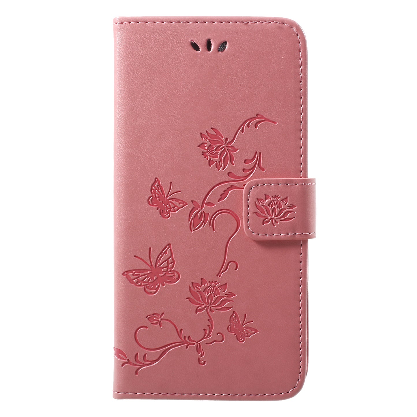 Imprint Butterfly Flower Wallet Stand Leather Case for Huawei P20