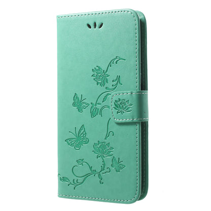 Imprint Butterfly Flower Wallet Stand Leather Case for Huawei P20