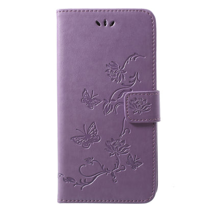 Imprint Butterfly Flower Wallet Stand Leather Case for Huawei P20