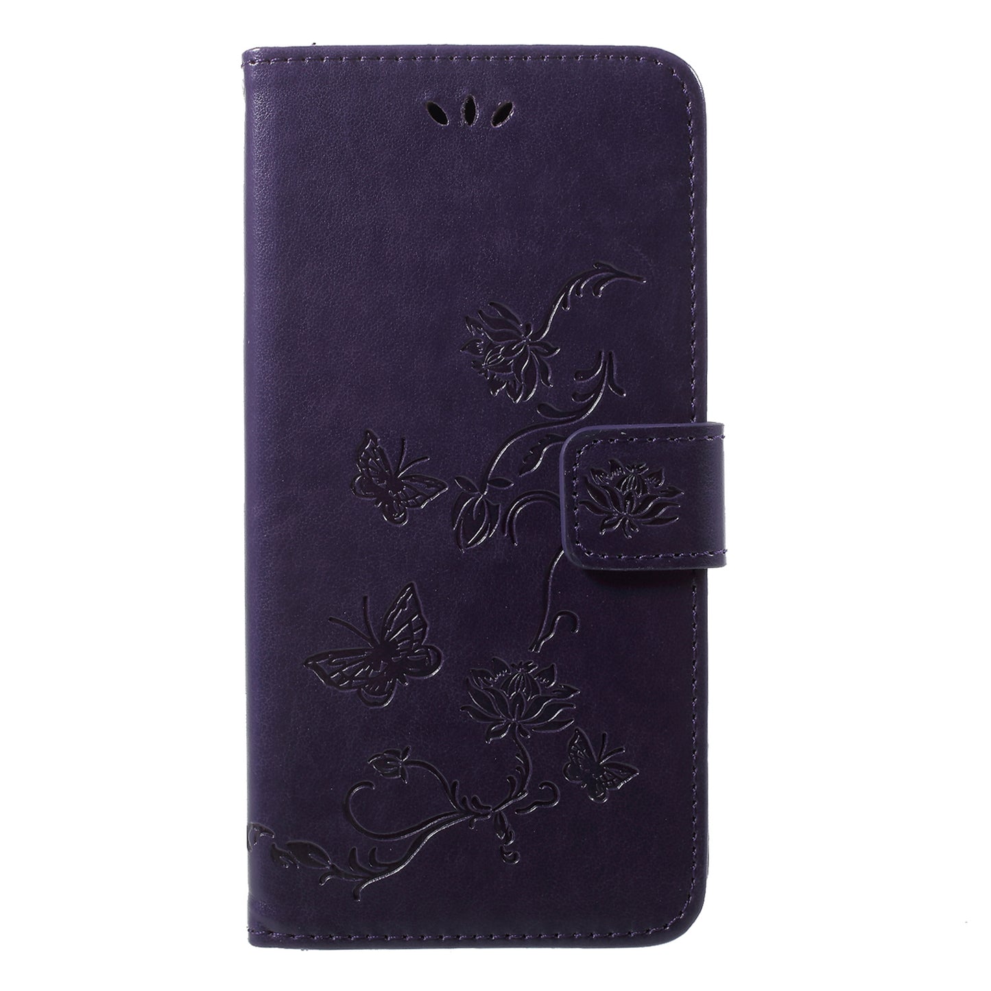 Imprint Butterfly Flower Wallet Stand Leather Case for Huawei P20