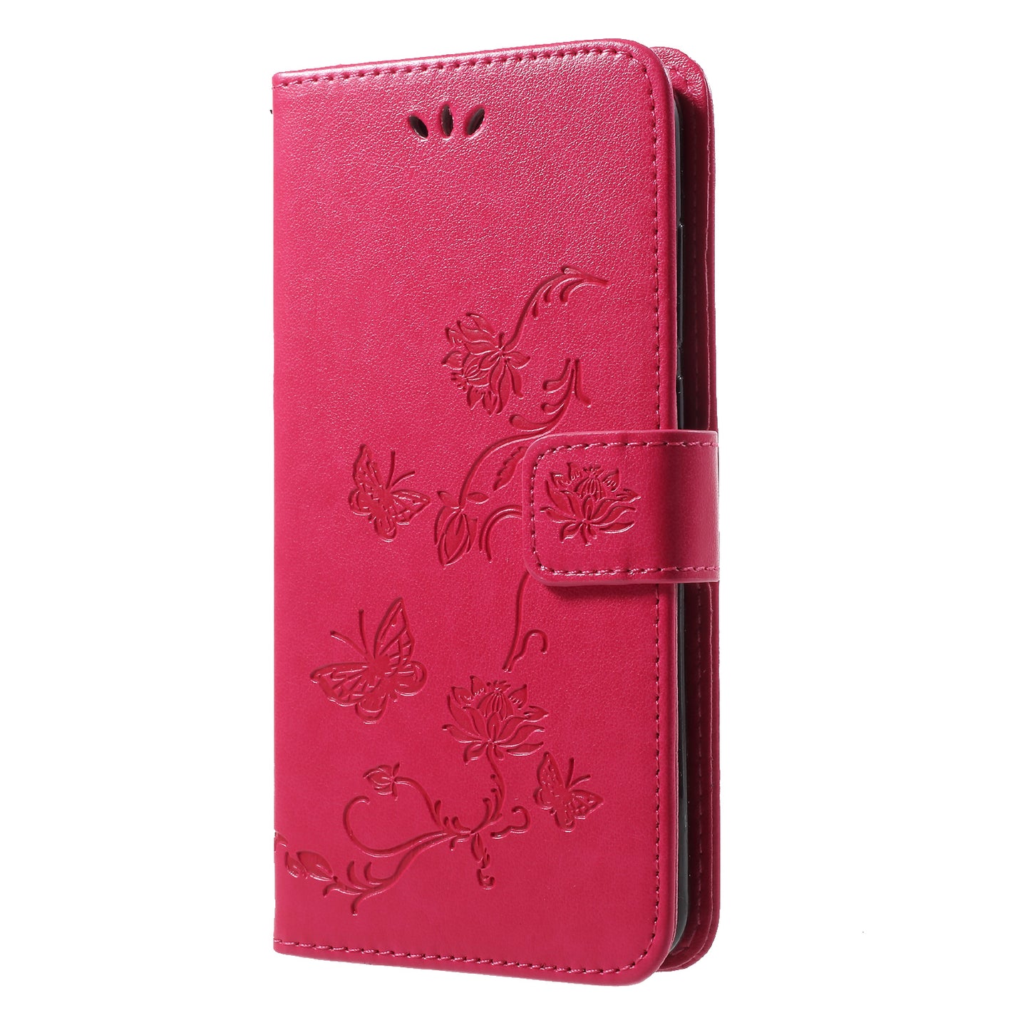 Imprint Butterfly Flower Wallet Stand Leather Case for Huawei P20 Pro