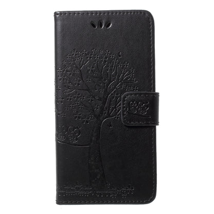 Imprint Tree Owl Pattern Wallet Stand Leather Case for Huawei P20 Lite / Nova 3e