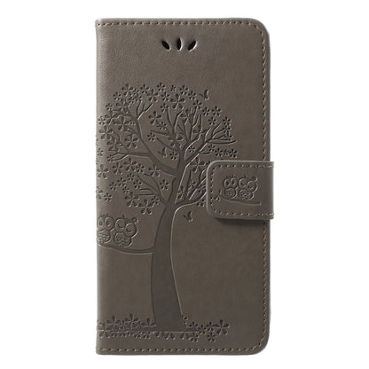 Imprint Tree Owl Pattern Wallet Stand Leather Case for Huawei P20 Lite / Nova 3e