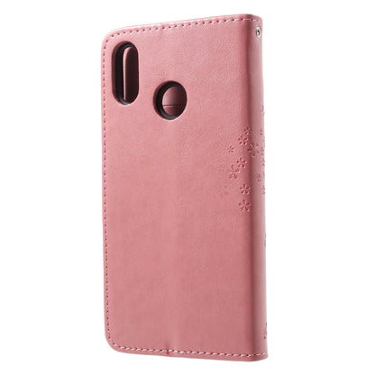 Imprint Tree Owl Pattern Wallet Stand Leather Case for Huawei P20 Lite / Nova 3e