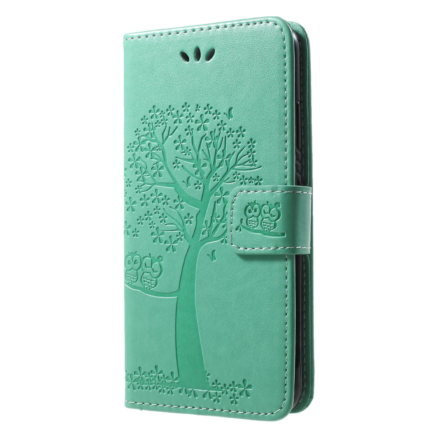 Imprint Tree Owl Pattern Wallet Stand Leather Case for Huawei P20 Lite / Nova 3e