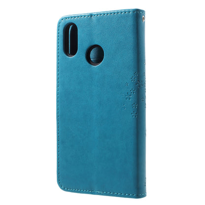 Imprint Tree Owl Pattern Wallet Stand Leather Case for Huawei P20 Lite / Nova 3e