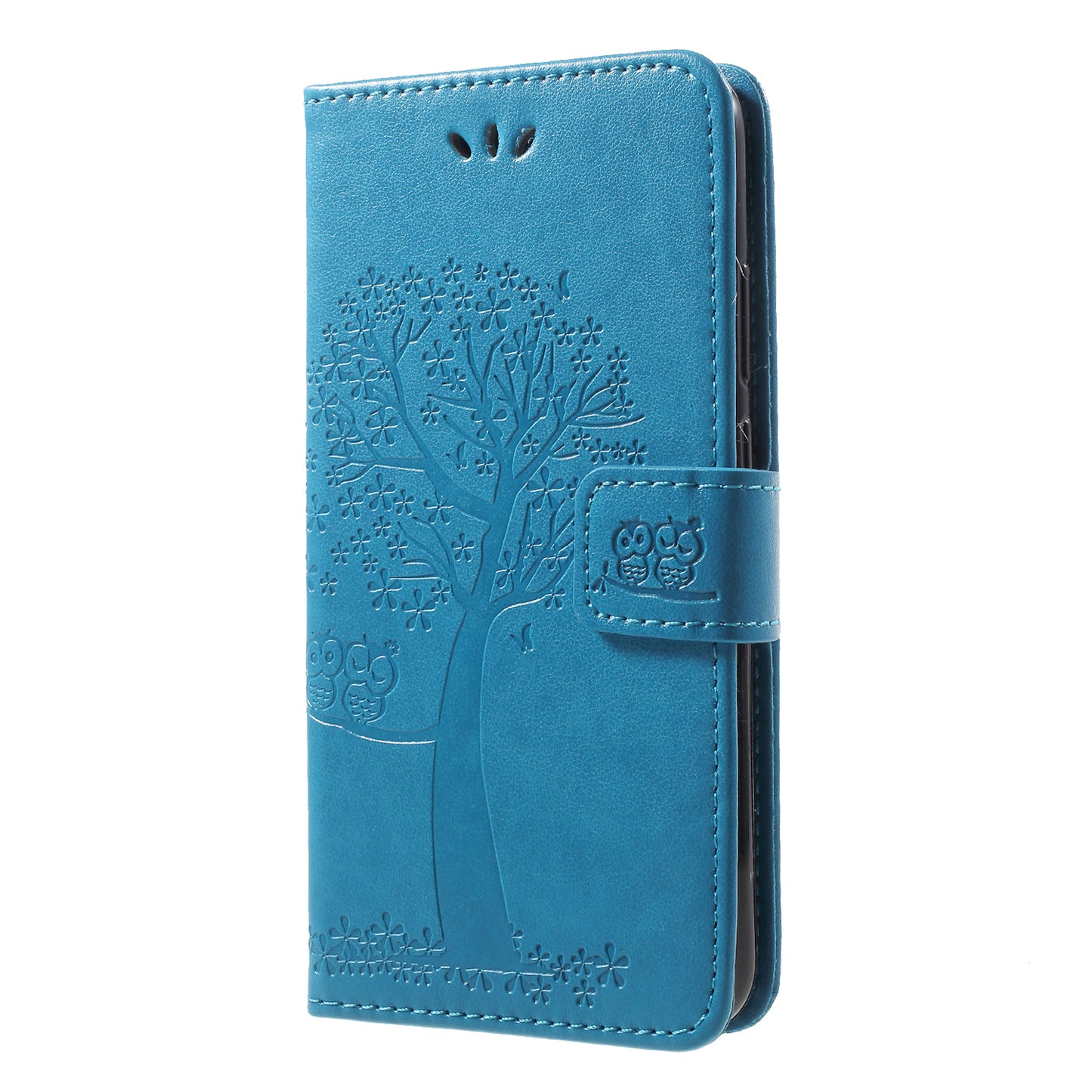 Imprint Tree Owl Pattern Wallet Stand Leather Case for Huawei P20 Lite / Nova 3e