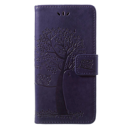 Imprint Tree Owl Pattern Wallet Stand Leather Case for Huawei P20 Lite / Nova 3e