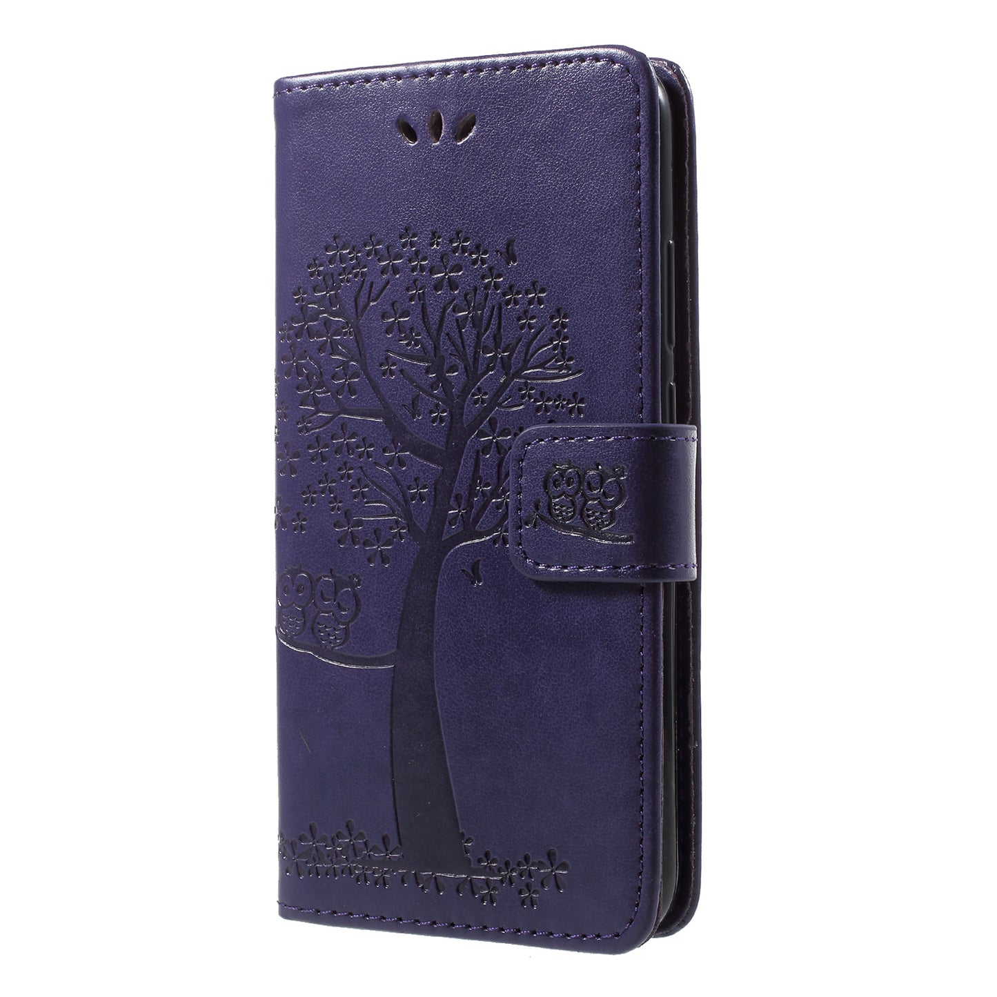 Imprint Tree Owl Pattern Wallet Stand Leather Case for Huawei P20 Lite / Nova 3e