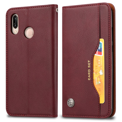 Auto-absorbed Leather Stand Phone Case for Huawei P20 Lite / Nova 3e