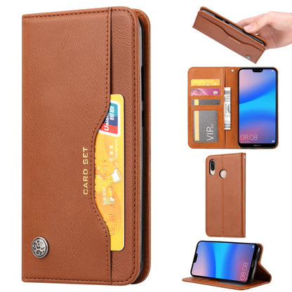 Auto-absorbed Leather Stand Phone Case for Huawei P20 Lite / Nova 3e