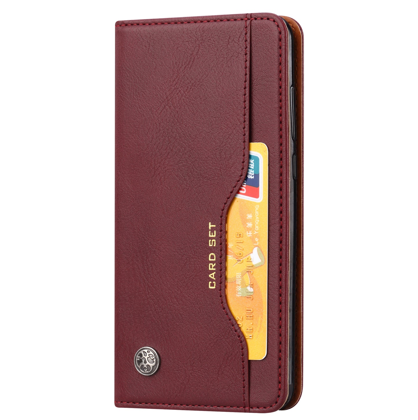 Auto-absorbed Leather Wallet Stand Phone Cover for Huawei P20