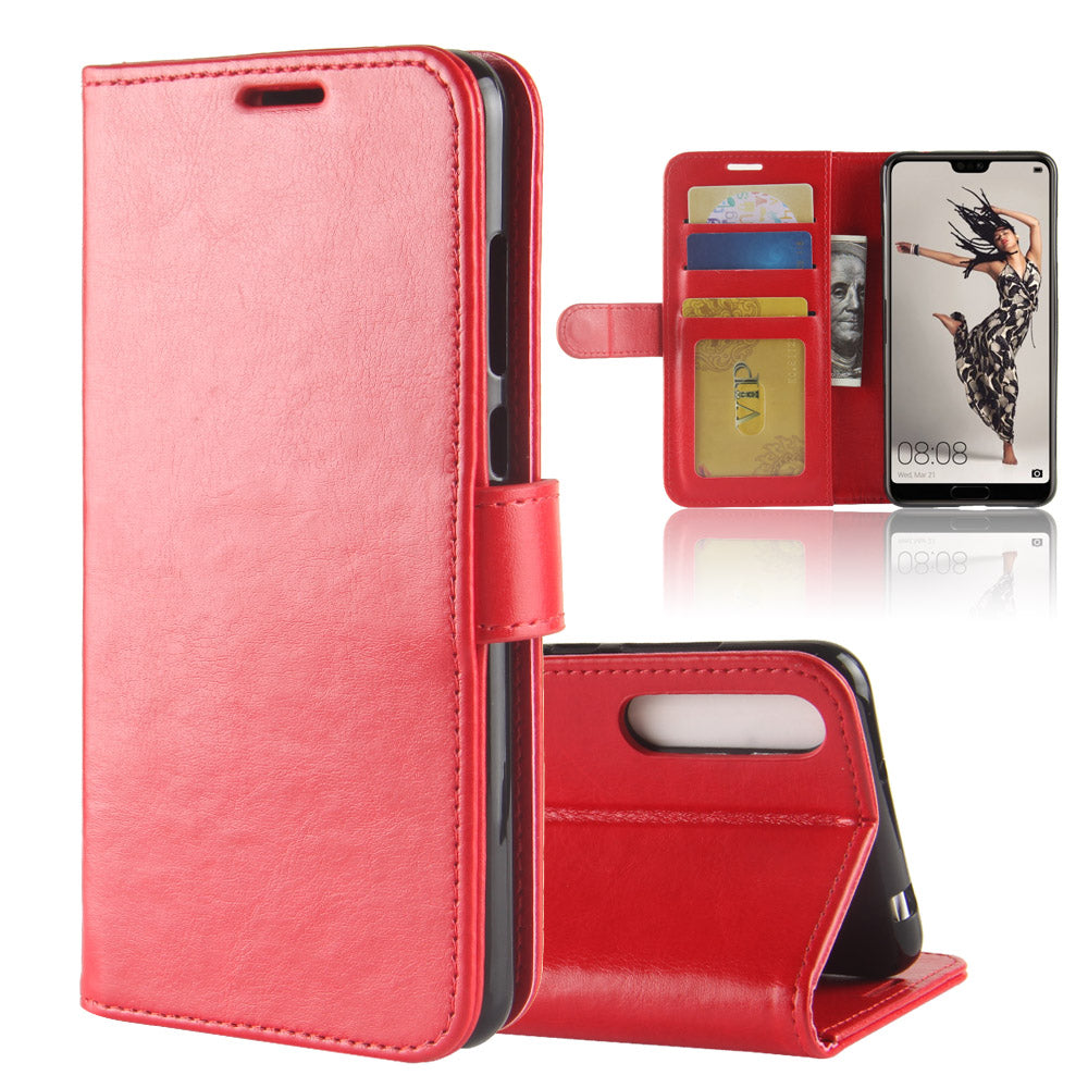 For Huawei P20 Pro Crazy Horse PU Leather Wallet Stand Cell Phone Case Cell Phone Accessories