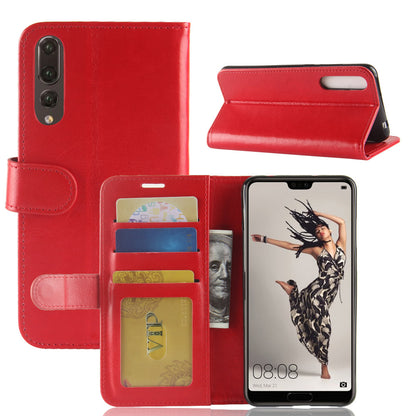 For Huawei P20 Pro Crazy Horse PU Leather Wallet Stand Cell Phone Case Cell Phone Accessories