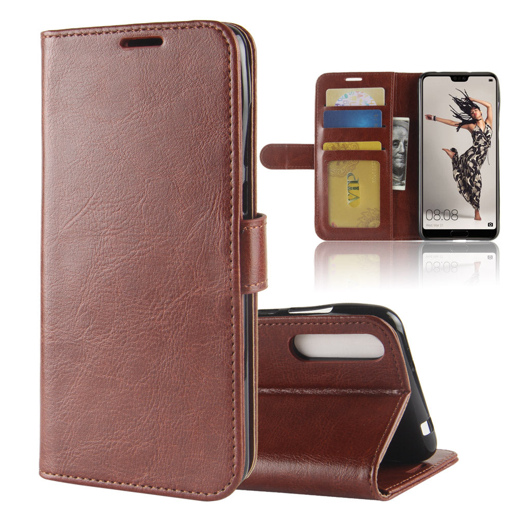 For Huawei P20 Pro Crazy Horse PU Leather Wallet Stand Cell Phone Case Cell Phone Accessories