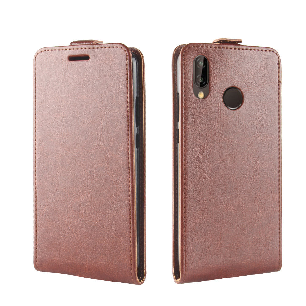 Crazy Horse Crazy Horse Vertical Leather Card Holder Case for Huawei P20 Lite / Nova 3e