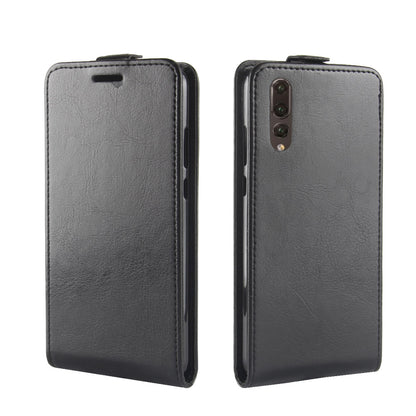 Crazy Horse Crazy Horse Vertical Leather Card Holder Case for Huawei P20