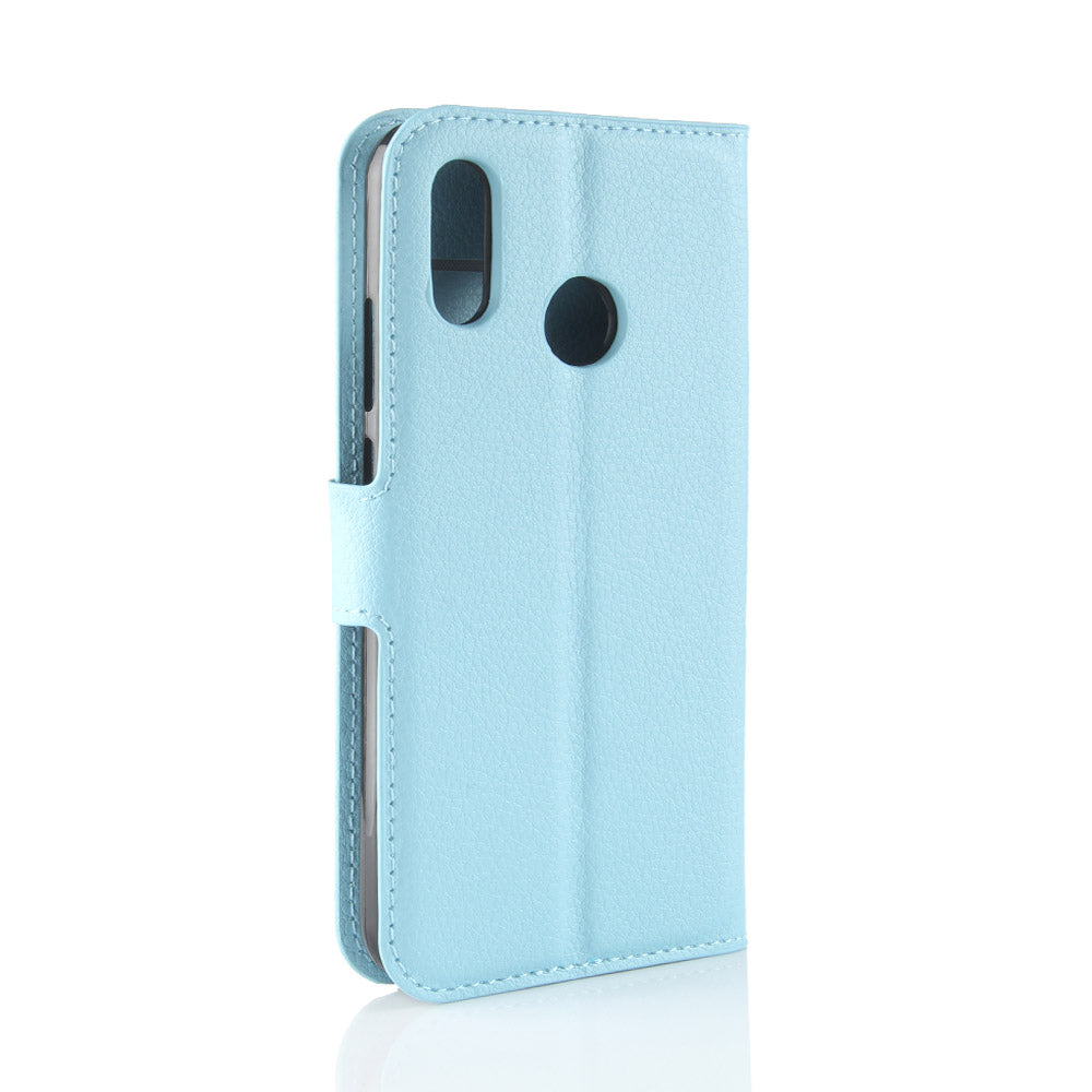 Litchi Texture Wallet Stand Leather Phone Accessory Case for Huawei P20 Lite / Nova 3e