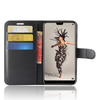 For Huawei P20 Litchi Texture Wallet Stand Leather Phone Accessory Case