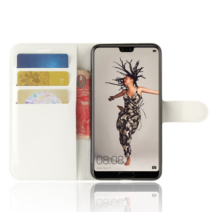 For Huawei P20 Litchi Texture Wallet Stand Leather Phone Accessory Case