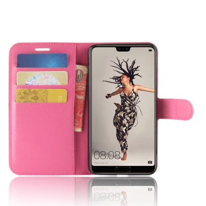 For Huawei P20 Litchi Texture Wallet Stand Leather Phone Accessory Case