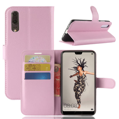 For Huawei P20 Litchi Texture Wallet Stand Leather Phone Accessory Case