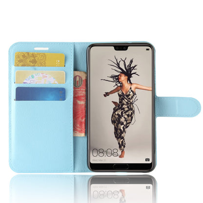 For Huawei P20 Litchi Texture Wallet Stand Leather Phone Accessory Case