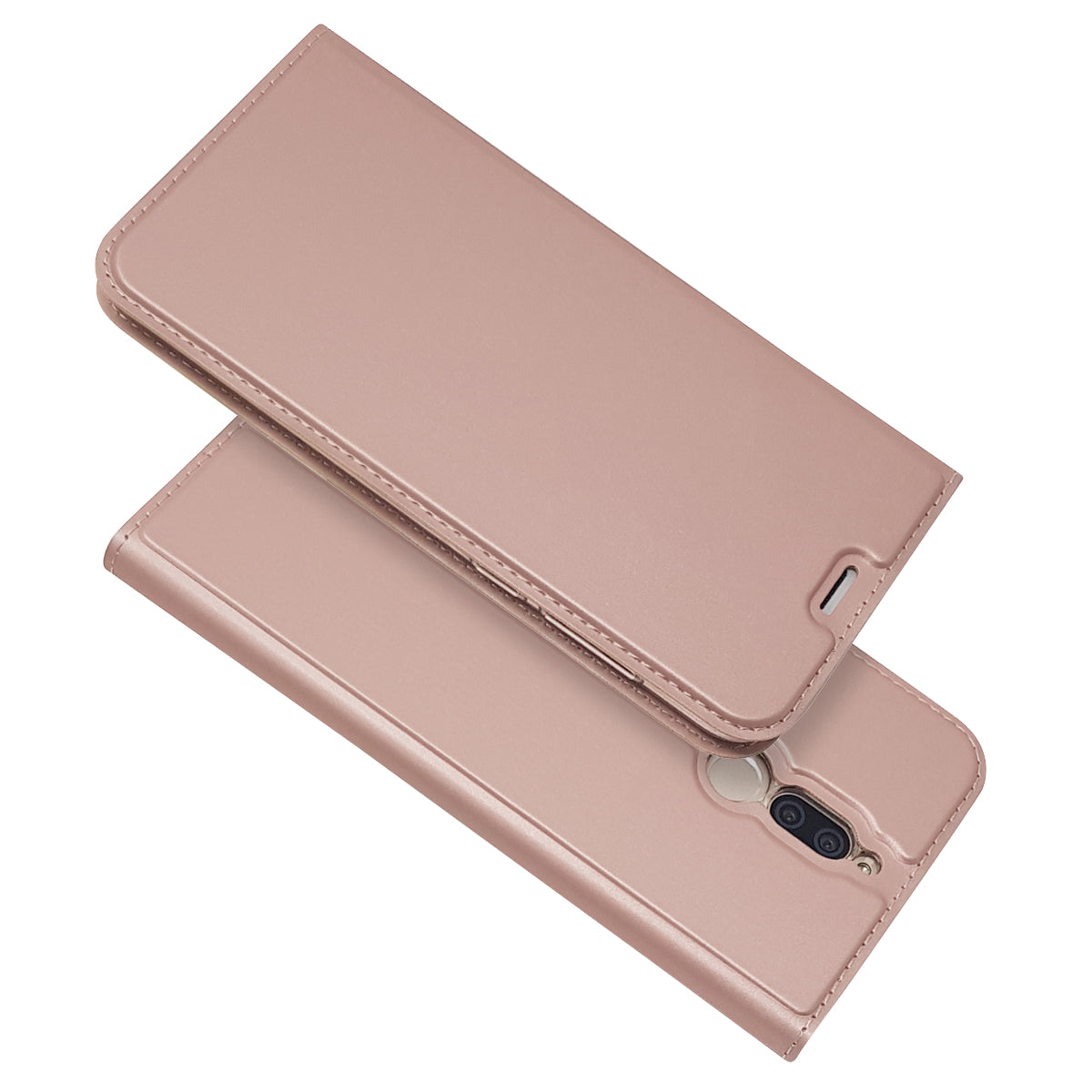 Auto-absorbed Stand Leather Card Holder Case for Huawei Mate 10 Lite/nova 2i/Maimang 6/Honor 9i (India)