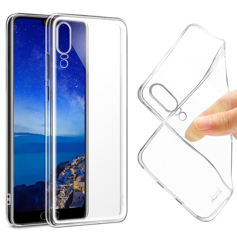 IMAK Stealth Case Clear 0.7mm TPU Back Shell + Screen Protector for Huawei P20