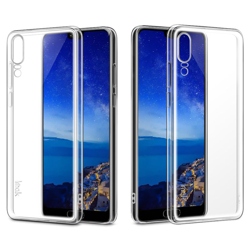 IMAK Stealth Case Clear 0.7mm TPU Back Shell + Screen Protector for Huawei P20