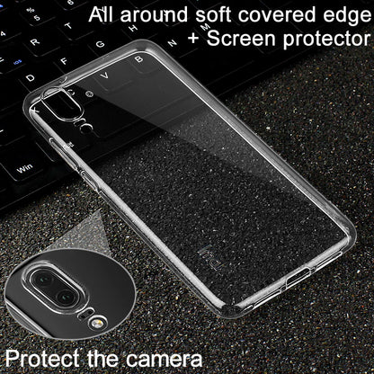 IMAK Stealth Case Clear 0.7mm TPU Back Shell + Screen Protector for Huawei P20