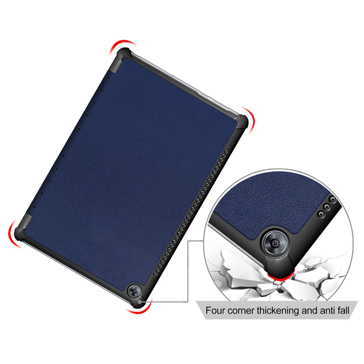 Tri-fold Stand PU Leather Protector Shell for Huawei MediaPad M5 10 / M5 10 (Pro)