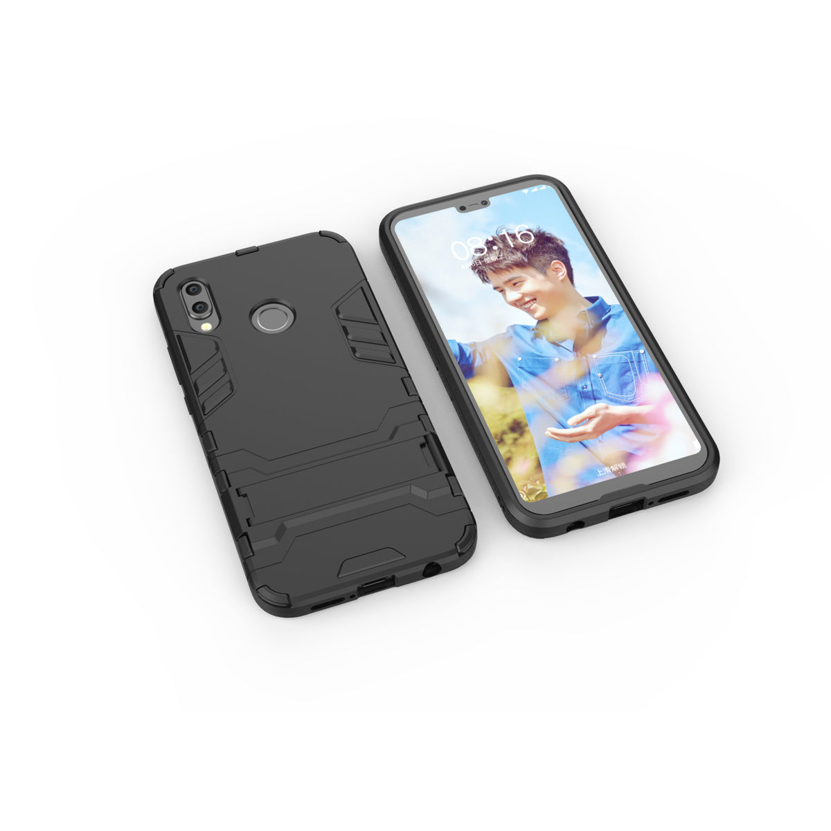 Cool Guard PC TPU Combo Mobile Casing with Kickstand for Huawei P20 Lite / Nova 3e (China)