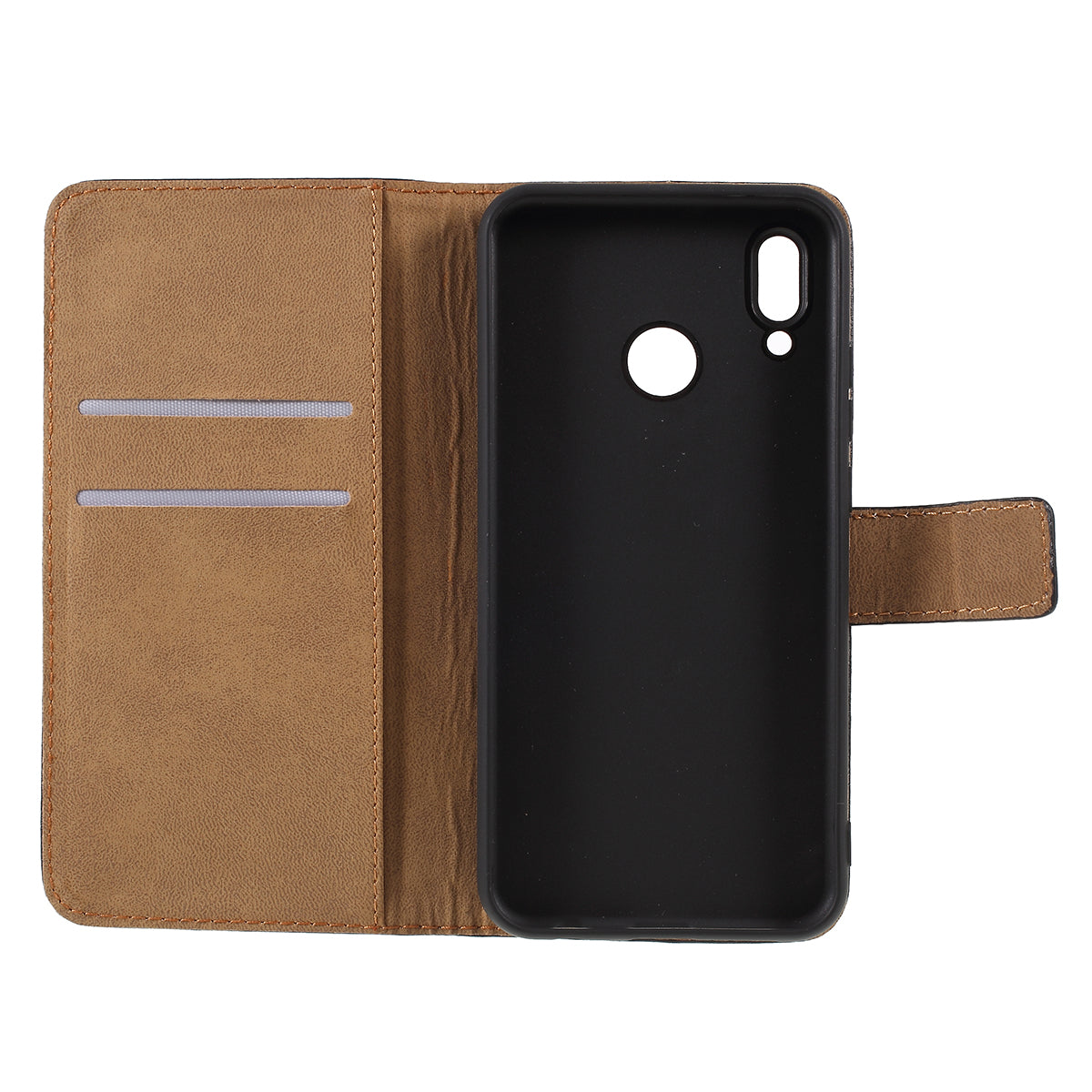 Split Leather Wallet Stand Flip Cover Case for Huawei P20 Lite / Nova 3e