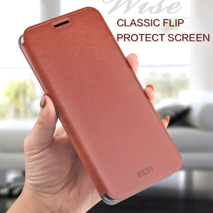 MOFI Rui Series Crazy Horse Flip PU Leather Phone Cover for Huawei P20