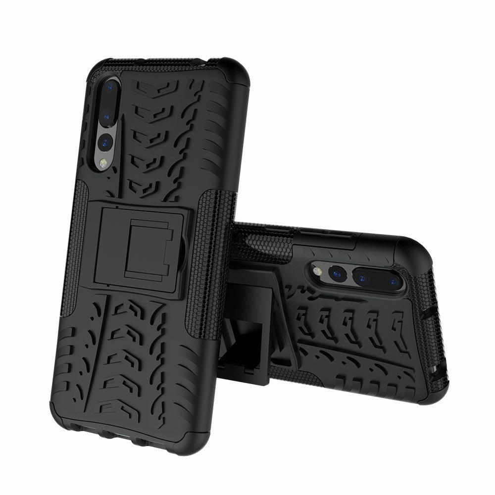 For Huawei P20 Pro Anti-slip PC + TPU Hybrid Case with Kickstand