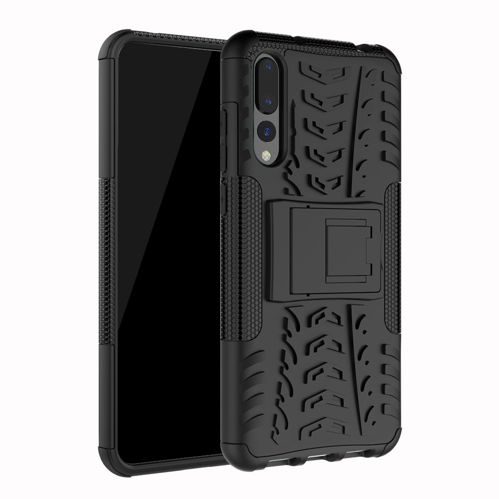 For Huawei P20 Pro Anti-slip PC + TPU Hybrid Case with Kickstand