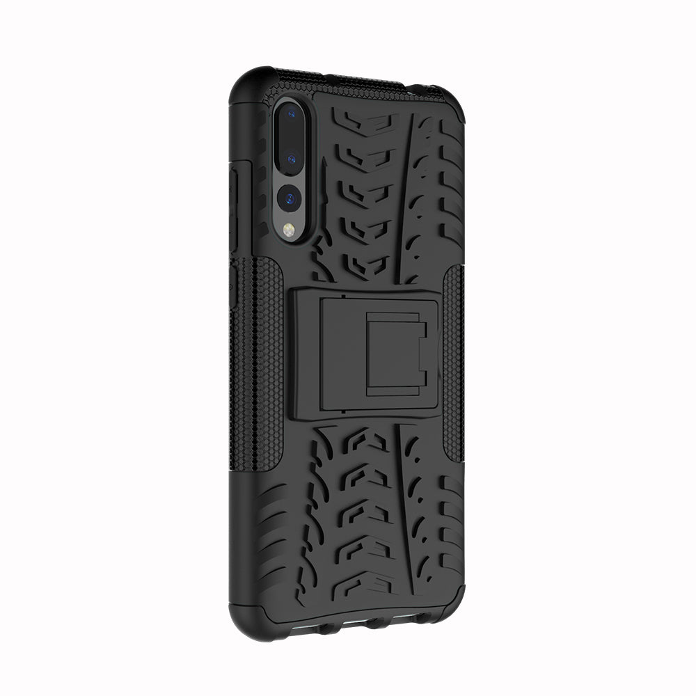 For Huawei P20 Pro Anti-slip PC + TPU Hybrid Case with Kickstand