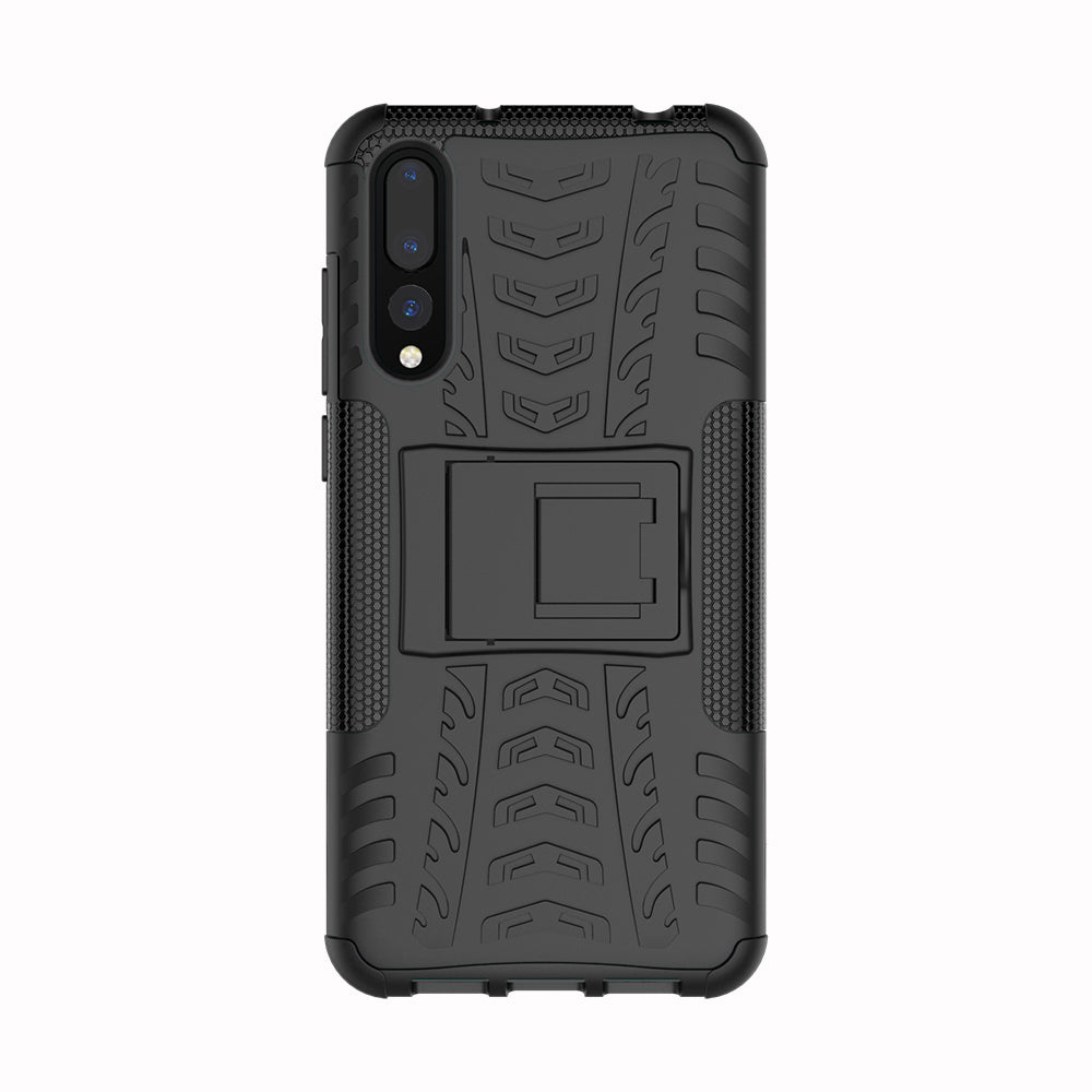 For Huawei P20 Pro Anti-slip PC + TPU Hybrid Case with Kickstand