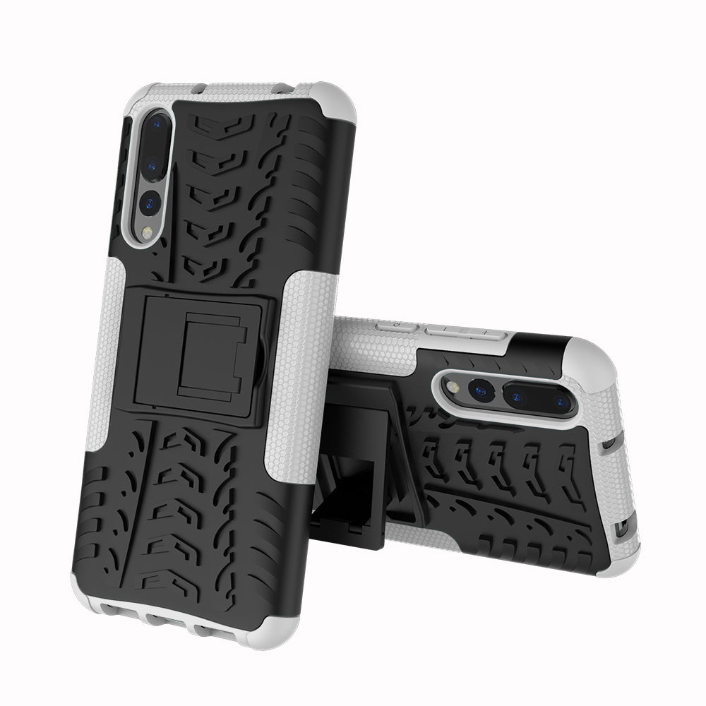 For Huawei P20 Pro Anti-slip PC + TPU Hybrid Case with Kickstand