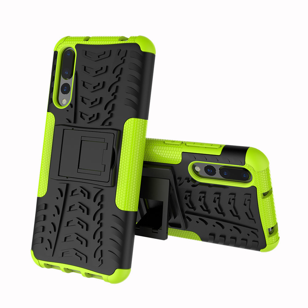 For Huawei P20 Pro Anti-slip PC + TPU Hybrid Case with Kickstand