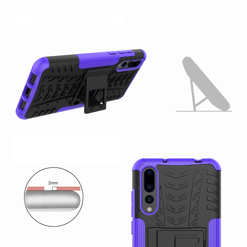 For Huawei P20 Pro Anti-slip PC + TPU Hybrid Case with Kickstand