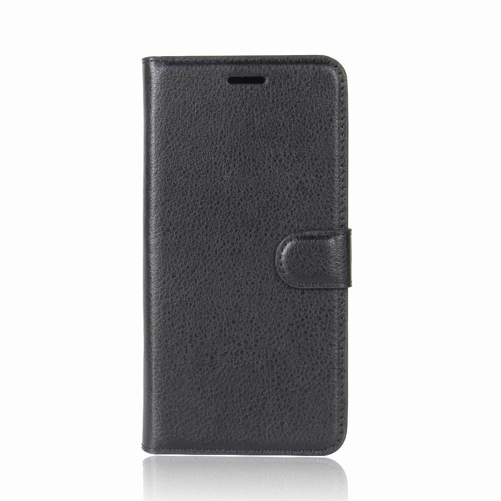 Litchi Skin Wallet Leather Stand Case for Huawei Y7 Prime (2018) / Honor 7C / Enjoy 8