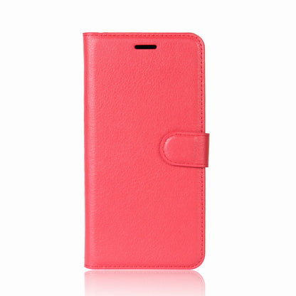 Litchi Skin Wallet Leather Stand Case for Huawei Y7 Prime (2018) / Honor 7C / Enjoy 8