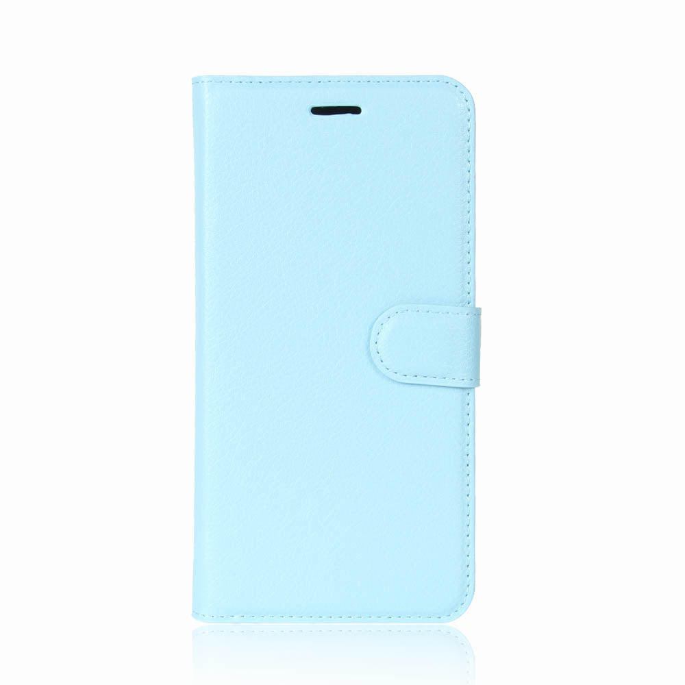 Litchi Skin Wallet Leather Stand Case for Huawei Y7 Prime (2018) / Honor 7C / Enjoy 8