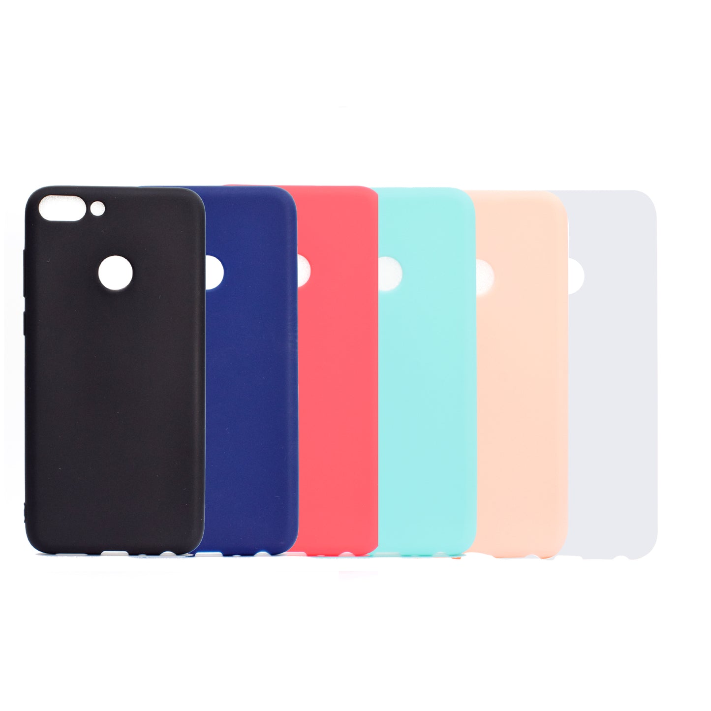 Solid Color Matte Soft TPU Case for Huawei P Smart / Enjoy 7S