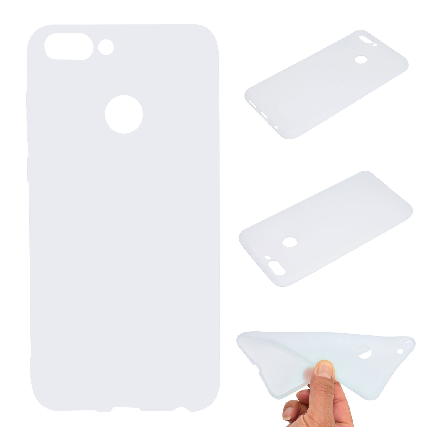 Solid Color Matte Soft TPU Case for Huawei P Smart / Enjoy 7S