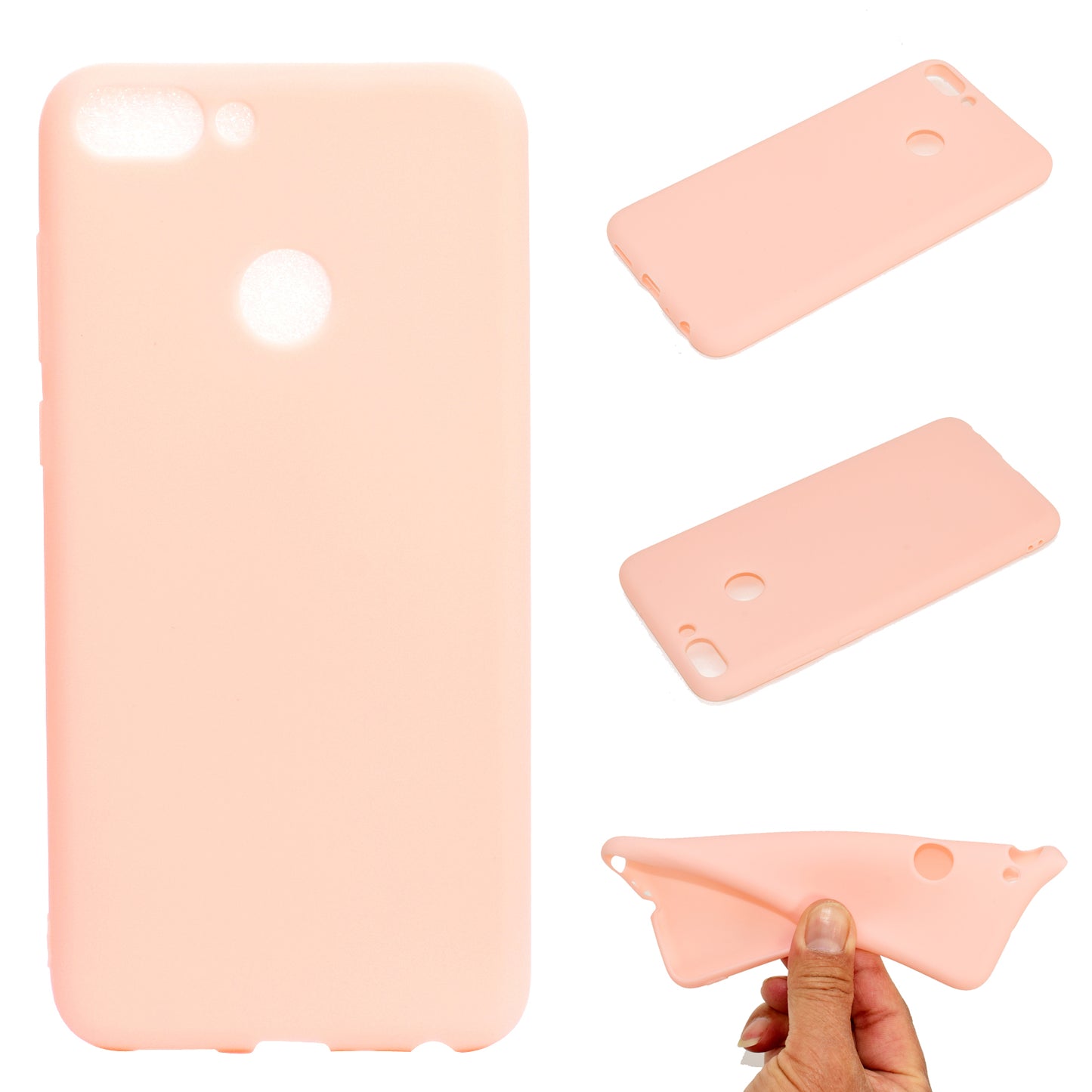 Solid Color Matte Soft TPU Case for Huawei P Smart / Enjoy 7S