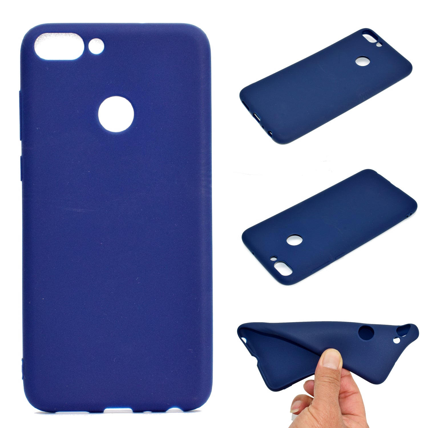 Solid Color Matte Soft TPU Case for Huawei P Smart / Enjoy 7S